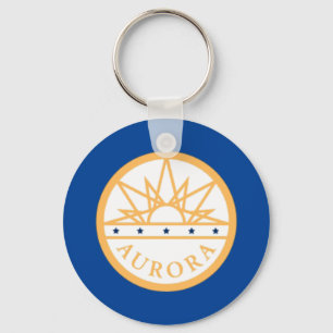 Aurora (Colorado) City flag Keychain