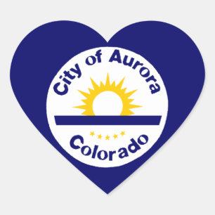 Aurora, Colorado Heart Sticker