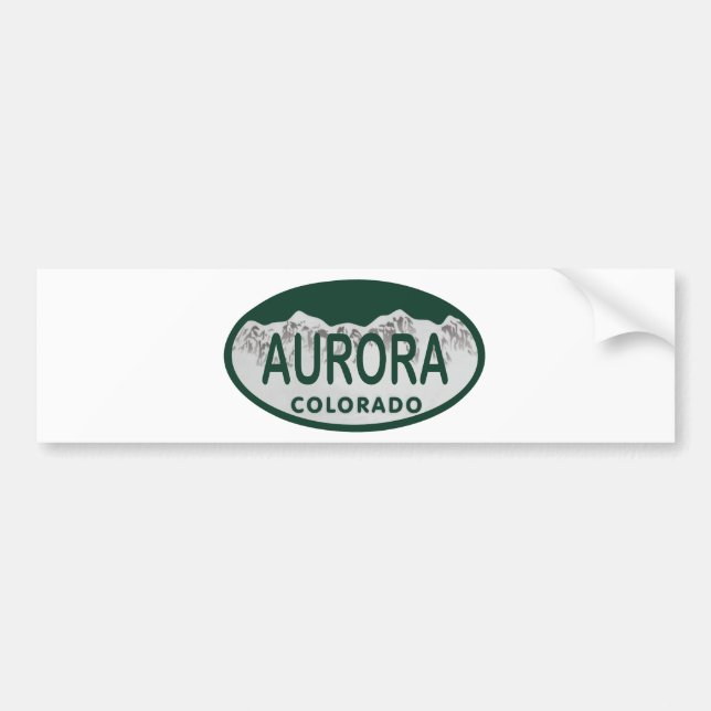 Aurora Colorado license oval Bumper Sticker (Front)