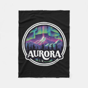 Aurora Colorado Rock Mountains Co Skiing Winter De Fleece Blanket