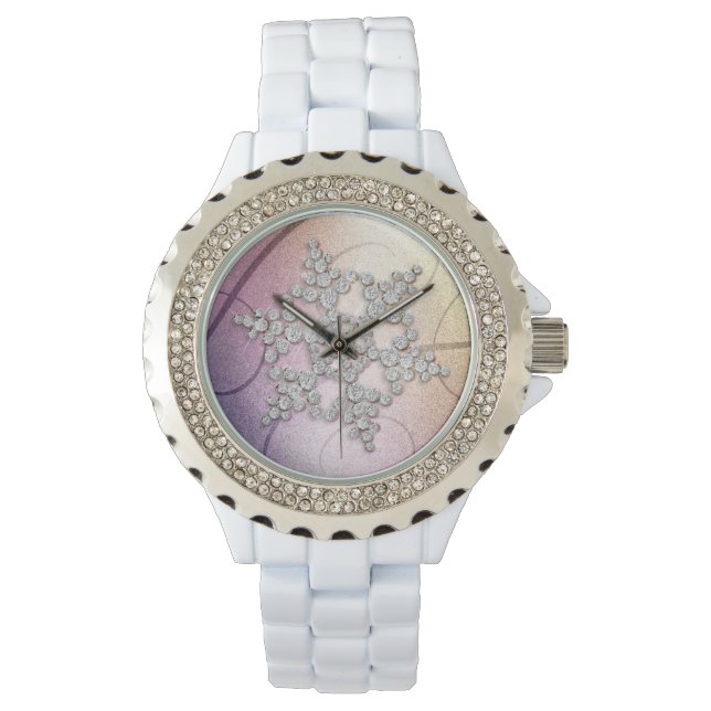 Aurora Crystal Snowflake Winter Watch (Front)