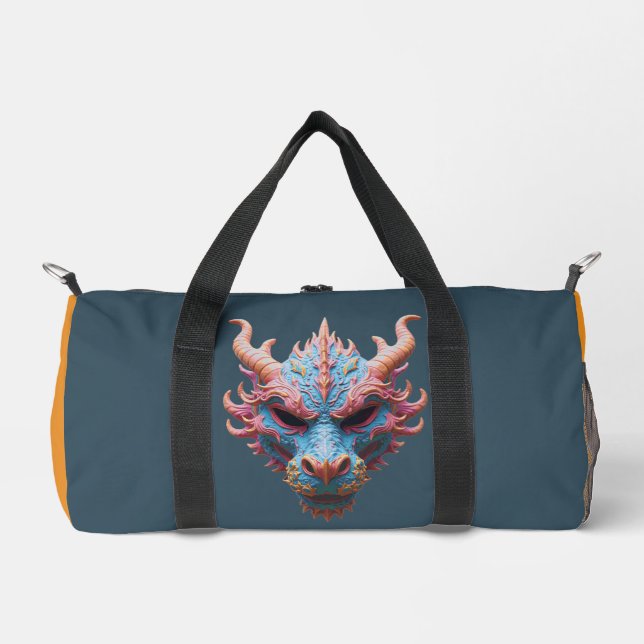 Aurora Dragon Mask Duffle Bag (Front)