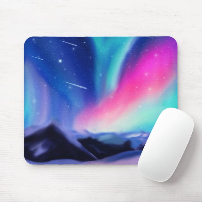 Aurora Dreams Mouse Pad (With Mouse)