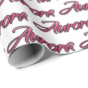 Aurora faded pink personalized gift paper