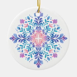 Aurora Frost Snowflake Ornament | Pink and Blue Wi