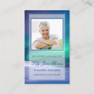 Aurora Funeral Prayer Card, Memorial Prayer Card