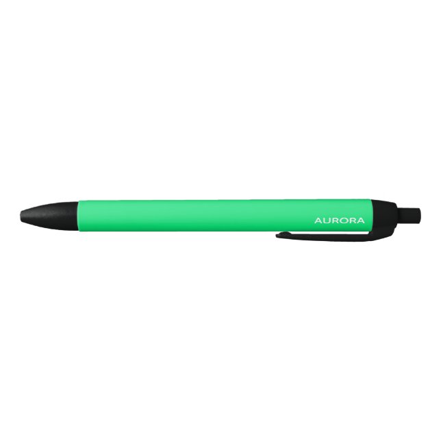 Aurora green colour name black ink pen (Bottom)