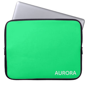 Aurora green colour name laptop sleeve