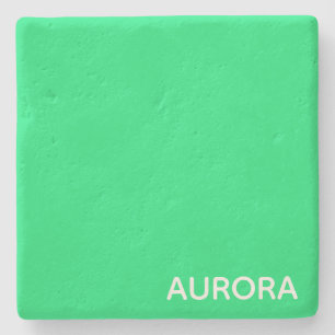 Aurora green colour name stone coaster