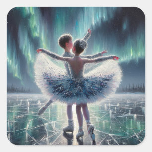 Aurora Ice Ballet Square Sticker