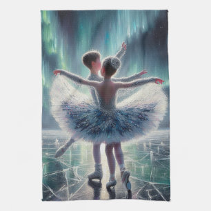 Aurora Ice Ballet Tea Towel