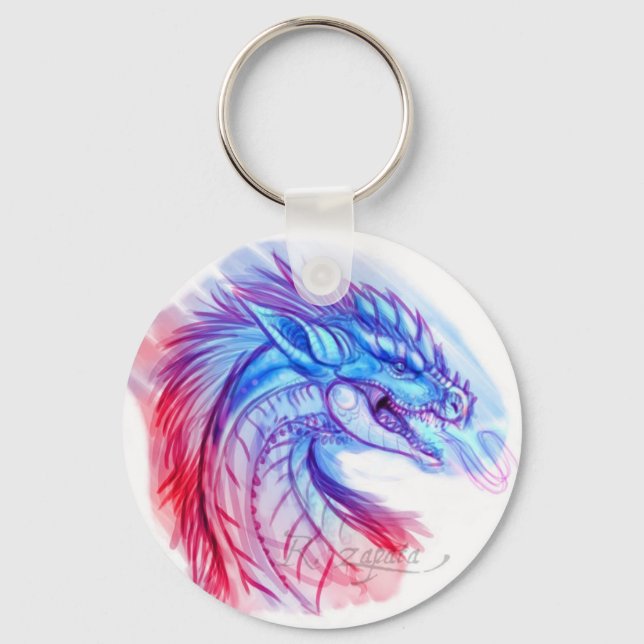 Aurora Ice dragon Key Ring (Front)