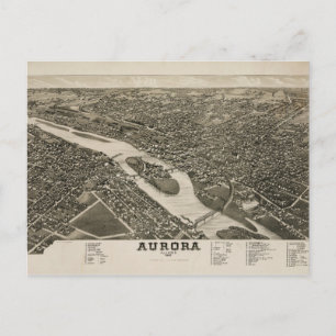 Aurora, Illinois (1882) Postcard