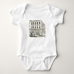 Aurora Illinois Aurora Beacon News 1871 Stone Lith Baby Bodysuit