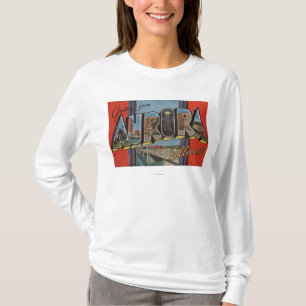 Aurora, Illinois - Large Letter Scenes T-Shirt