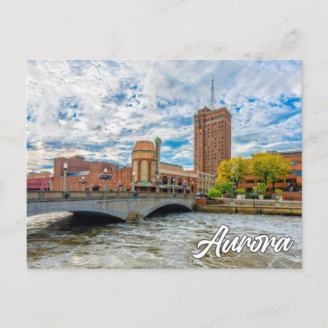 Aurora, Illinois, USA Holiday Postcard (Front)