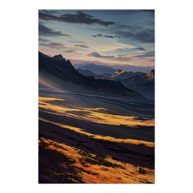 Aurora in the Mountains Poster (Front)