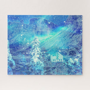 Aurora In Valleys Amazing Christmas Gift Jigsaw Puzzle