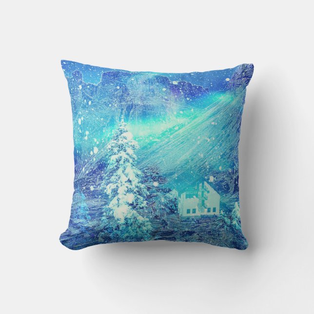 Aurora In Valleys Amazing Xmas Cushion (Front)