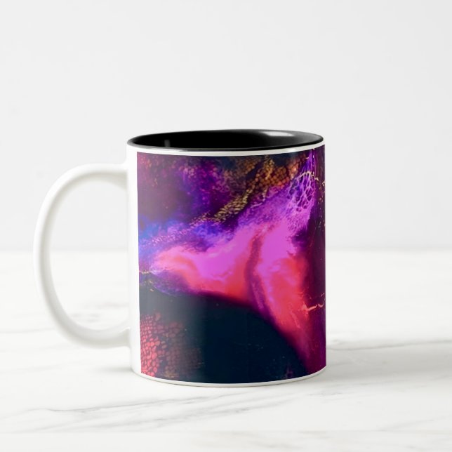 Aurora-Inspired Luxury Art Two-Tone Coffee Mug (Left)