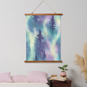 Aurora Landscape Forest Pattern Hanging Tapestry