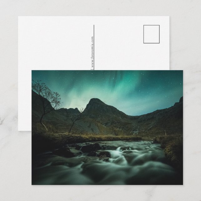 Aurora Landscape Holiday Postcard (Front/Back)