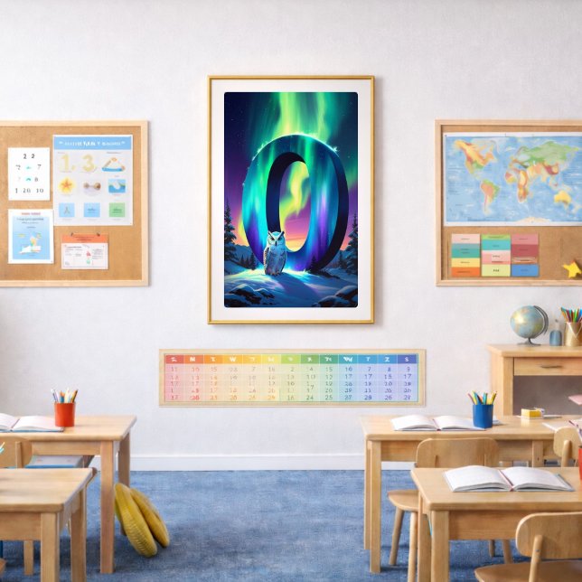 Aurora Letter O Poster | Northern Lights Art (Creator Uploaded)