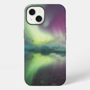 Aurora Lights in Lagoon Jokulsarlon, Iceland iPhone 13 Case