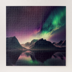 Aurora Lights Night Sky Jigsaw Puzzle