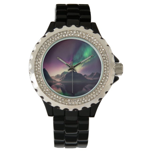 Aurora Lights Night Sky    Watch (Front)