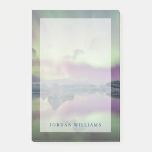 Aurora Lights Reflect Lagoon Iceland Post-it Notes