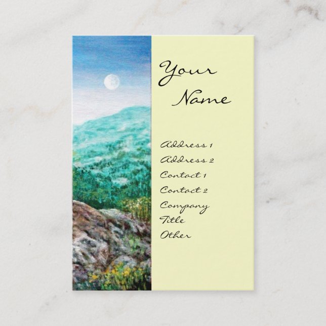 AURORA / MAGIC TREE, green, blue,white Business Card (Front)