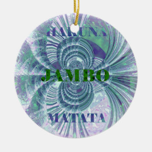 Aurora Matata Art Print Ceramic Tree Decoration