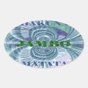 Aurora Matata Art Print Oval Sticker