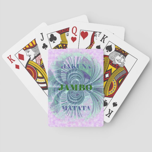 Aurora Matata Art Print Playing Cards (Back)