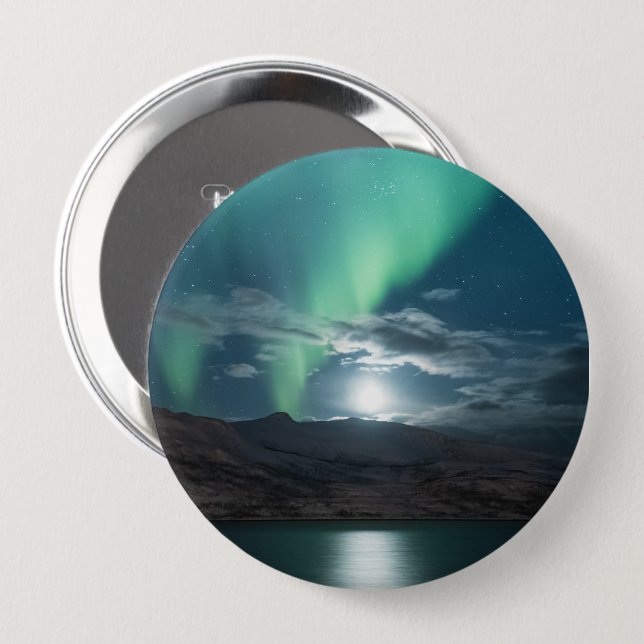Aurora Moonlight 10 Cm Round Badge (Front & Back)