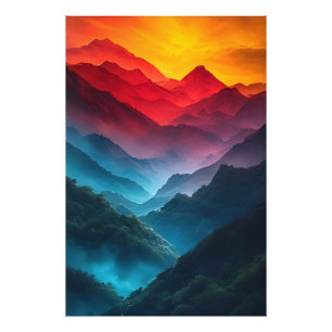 Aurora Mountain Symphony Photo Print