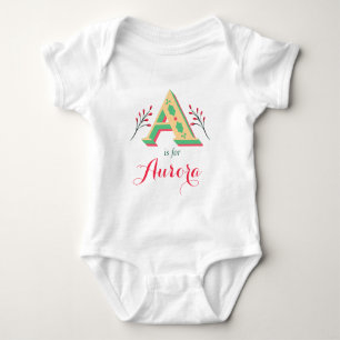 Aurora Name Baby Girls Reveal Newborn Christmas A Bodysuit