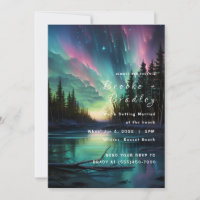 Aurora Night Sky Forest Wedding