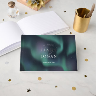 Aurora Northern Lights Wedding Guest Book