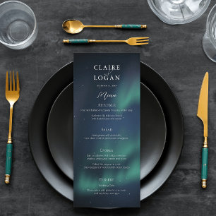 Aurora Northern Lights Wedding Menu