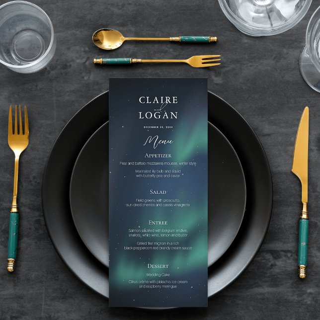 Aurora Northern Lights Wedding Menu (Creator Uploaded)