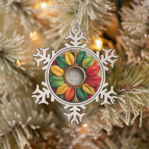 "Aurora of Christmas" Snowflake Pewter Christmas Ornament