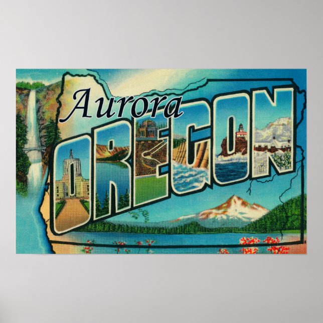 Aurora, OregonLarge Letter ScenesAurora, OR Poster (Front)