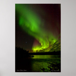 Aurora over the Salcha River Poster