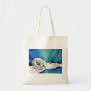 Aurora Polar Bear Tote Bag