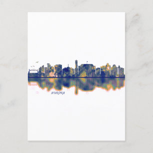 Aurora Skyline Holiday Postcard