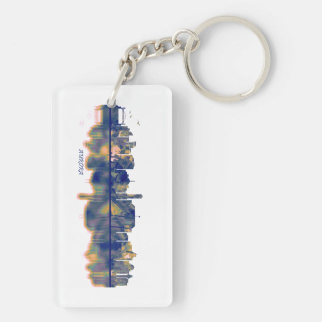 Aurora Skyline Key Ring (Back)