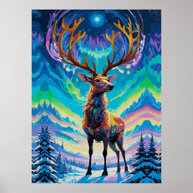 Aurora Stag: Magic in the Night Poster (Front)