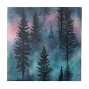 Aurora Wilderness Pattern Ceramic Tile